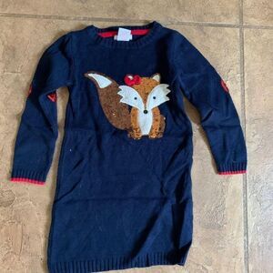 JILLIANS CLOSET FOX SWEATER DRESS KIDS Size Medium